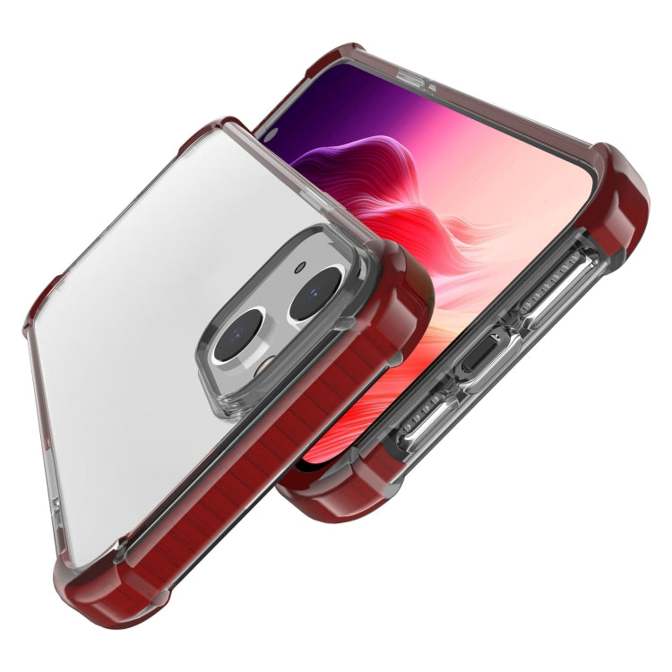 For iPhone 15 Plus Four-corner Shockproof TPU + Acrylic Phone Case(Brown) - iPhone 15 Plus Cases by PMC TechLife | Online Shopping South Africa | PMC TechLife