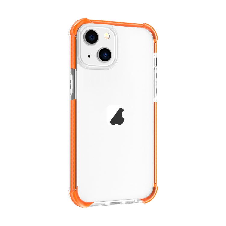 For iPhone 15 Four-corner Shockproof TPU + Acrylic Phone Case(Orange) - iPhone 15 Cases by PMC Jewellery | Online Shopping South Africa | PMC Jewellery