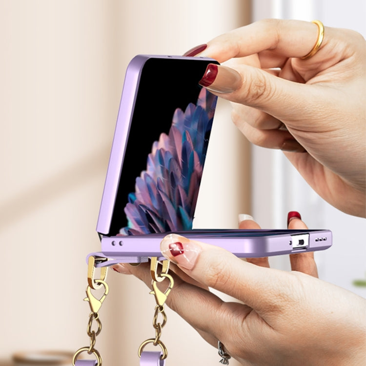 For OPPO Find N2 Flip GKK Integrated Ultra-thin Handbag Phone Case(Purple) - Find N2 Flip Cases by GKK | Online Shopping South Africa | PMC Jewellery