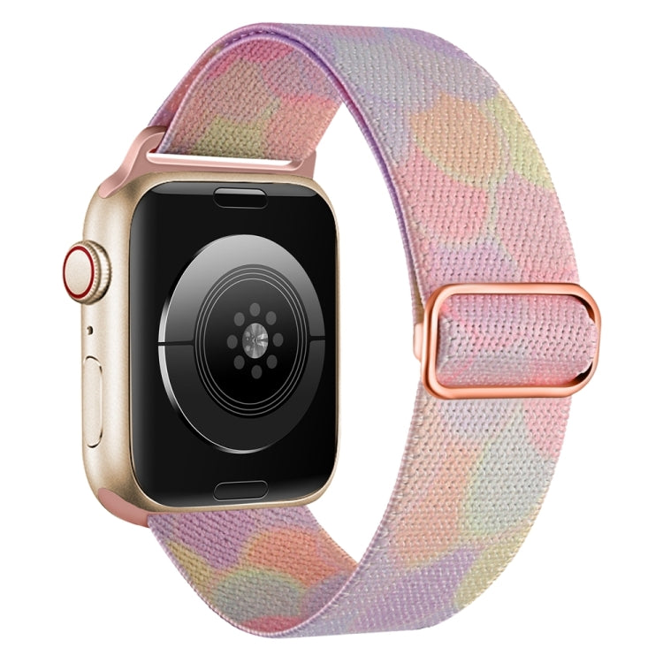 For Apple Watch 7 45mm Painted Pattern Nylon Replacement Watch Band(Symphony Bubbles) - Watch Bands by PMC TechLife | Online Shopping South Africa | PMC TechLife