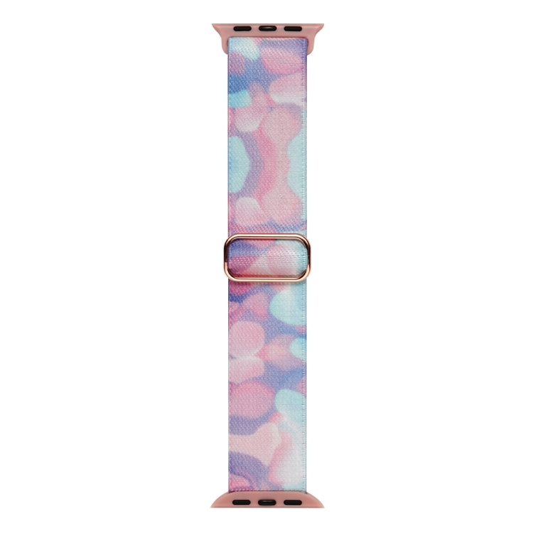 For Apple Watch 7 45mm Painted Pattern Nylon Replacement Watch Band(Water Fluid) - Watch Bands by PMC TechLife | Online Shopping South Africa | PMC TechLife