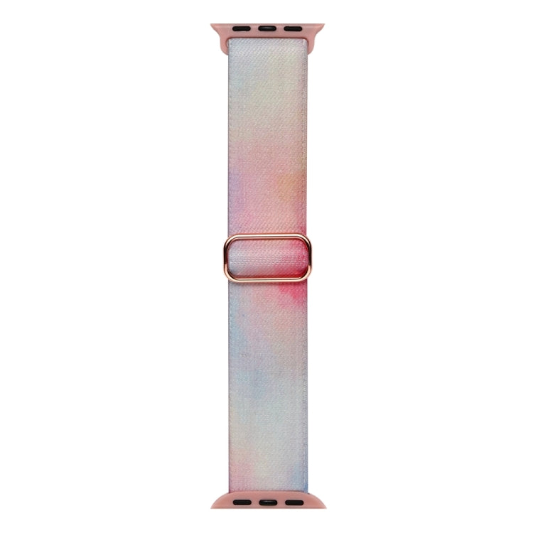 For Apple Watch SE 40mm Painted Pattern Nylon Replacement Watch Band(Symphony Aurora) - Watch Bands by PMC TechLife | Online Shopping South Africa | PMC TechLife