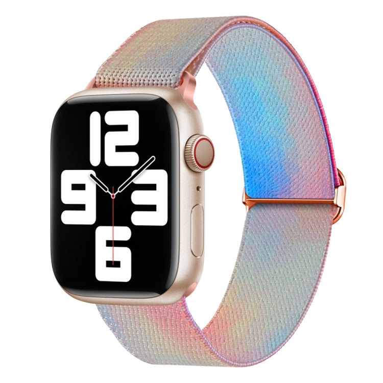 For Apple Watch 6 44mm Painted Pattern Nylon Replacement Watch Band(Symphony Aurora) - Watch Bands by PMC Jewellery | Online Shopping South Africa | PMC Jewellery