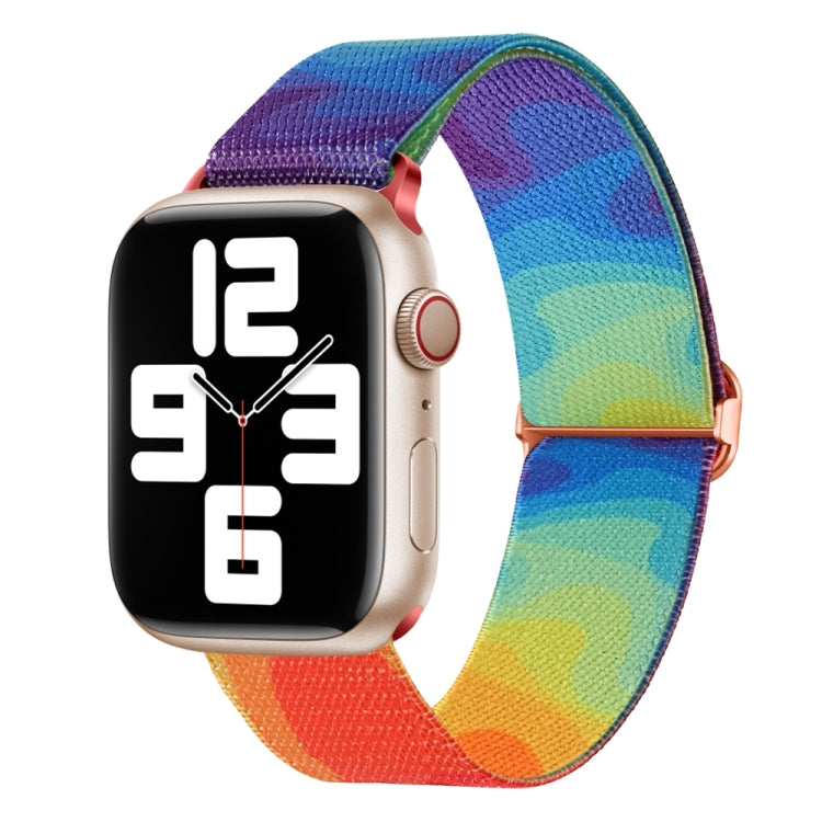 For Apple Watch 2 42mm Painted Pattern Nylon Replacement Watch Band(Liquid Colorful) - Watch Bands by PMC TechLife | Online Shopping South Africa | PMC TechLife