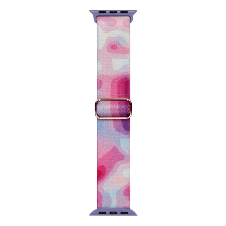 For Apple Watch 9 45mm Painted Pattern Nylon Replacement Watch Band(Ladder Purple Blue) - free shipping - PMC TechLife - Order now!