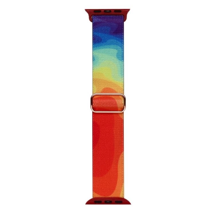 For Apple Watch 9 41mm Painted Pattern Nylon Replacement Watch Band(Liquid Colorful) - Watch Bands by PMC TechLife | Online Shopping South Africa | PMC TechLife