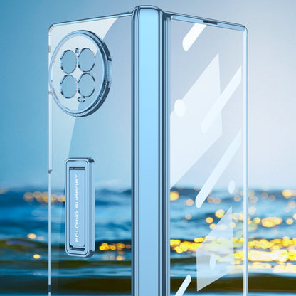 For vivo X Fold2 GKK Integrated Folding Hinge Phone Case with Holder(Blue) - vivo Cases by GKK | Online Shopping South Africa | PMC Jewellery
