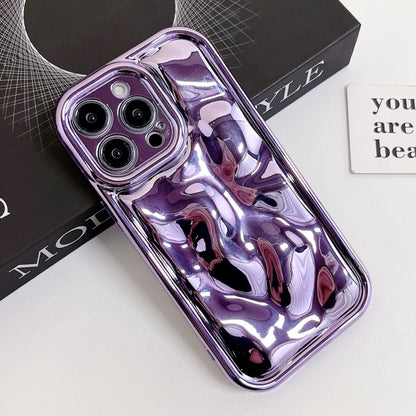 For iPhone 13 Electroplating Meteorite Texture TPU Phone Case(Purple) - iPhone 13 Cases by PMC Jewellery | Online Shopping South Africa | PMC Jewellery