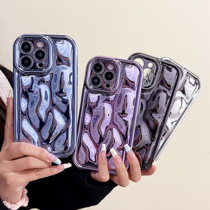 For iPhone 12 Pro Max Electroplating Meteorite Texture TPU Phone Case(Purple) - iPhone 12 Pro Max Cases by PMC Jewellery | Online Shopping South Africa | PMC Jewellery