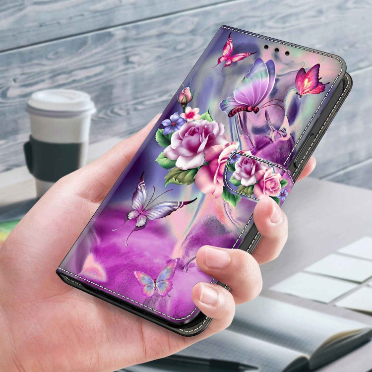 For Xiaomi Redmi 9T Crystal 3D Shockproof Protective Leather Phone Case(Butterfly) - Xiaomi Cases by PMC Jewellery | Online Shopping South Africa | PMC Jewellery