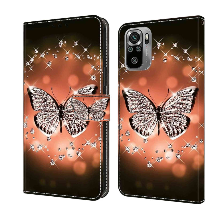 For Xiaomi Redmi Note 10 4G Crystal 3D Shockproof Protective Leather Phone Case(Crystal Butterfly) - free shipping - PMC TechLife - Order now!
