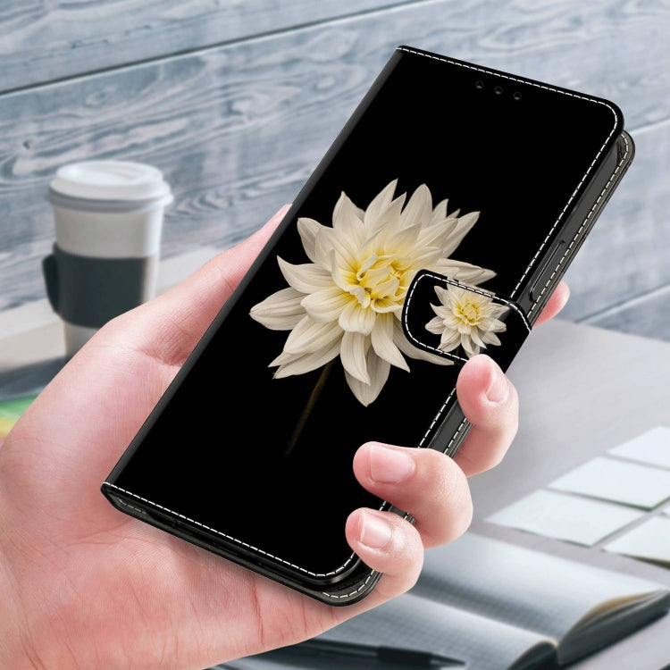 For Xiaomi Redmi Note 10 5G Crystal 3D Shockproof Protective Leather Phone Case(White Flower) - free shipping - PMC TechLife - Order now!