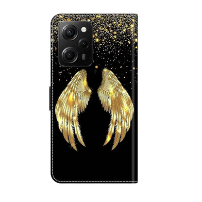 For Xiaomi Redmi Note 12 Pro Global Crystal 3D Shockproof Protective Leather Phone Case(Golden Wings) - Xiaomi Cases by PMC Jewellery | Online Shopping South Africa | PMC Jewellery