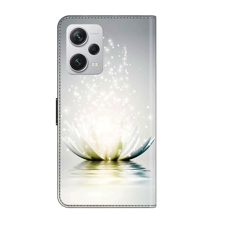 For Xiaomi Redmi Note 12 Pro+ Crystal 3D Shockproof Protective Leather Phone Case(Light Lotus) - free shipping - PMC TechLife - Order now!