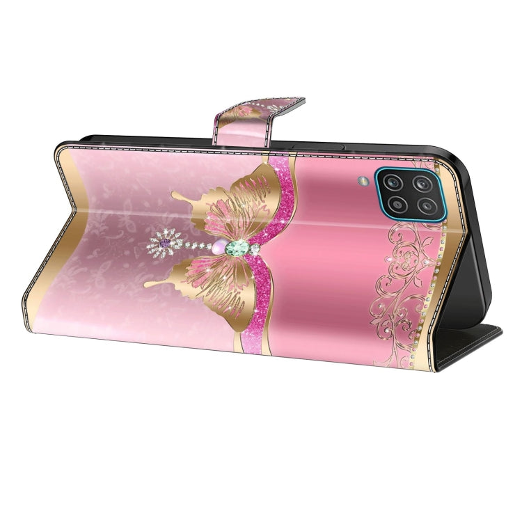 For Xiaomi Redmi Note 9 Pro Crystal 3D Shockproof Protective Leather Phone Case(Pink Bottom Butterfly) - free shipping - PMC TechLife - Order now!