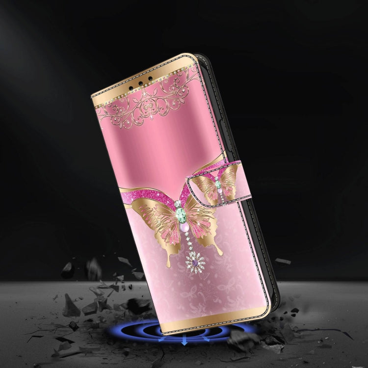 For Xiaomi Redmi Note 9 Pro Crystal 3D Shockproof Protective Leather Phone Case(Pink Bottom Butterfly) - free shipping - PMC TechLife - Order now!