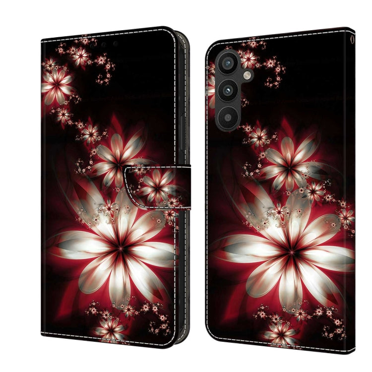 For Samsung Galaxy A34 5G Crystal 3D Shockproof Protective Leather Phone Case(Fantastic Flower) - free shipping - PMC TechLife - Order now!