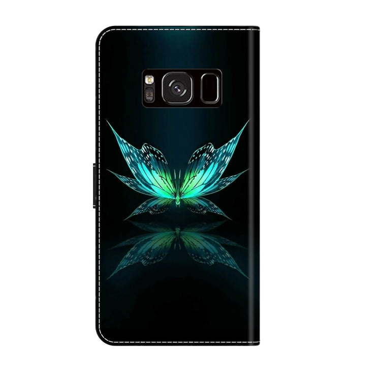 For Samsung Galaxy S8 Crystal 3D Shockproof Protective Leather Phone Case(Reflection Dutterfly) - free shipping - PMC TechLife - Order now!