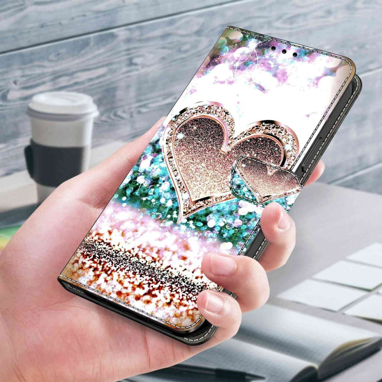 For Samsung Galaxy S8 Crystal 3D Shockproof Protective Leather Phone Case(Pink Diamond Heart) - free shipping - PMC TechLife - Order now!