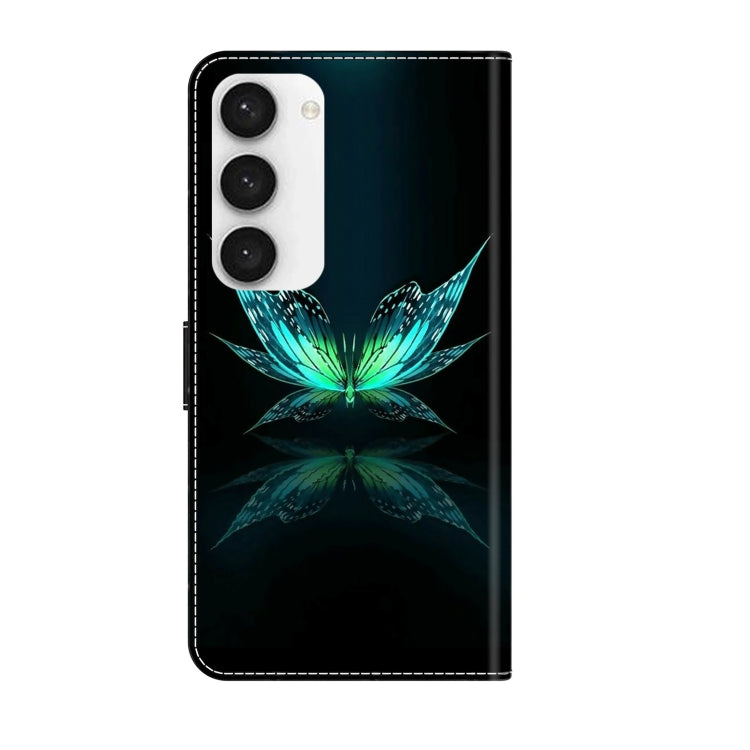 For Samsung Galaxy S23 Crystal 3D Shockproof Protective Leather Phone Case(Reflection Dutterfly) - free shipping - PMC TechLife - Order now!