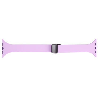 For Apple Watch 6 44mm Magnetic Buckle Slim Silicone Watch Band(Lavender) - Watch Bands by PMC Jewellery | Online Shopping South Africa | PMC Jewellery