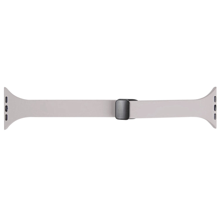 For Apple Watch 5 44mm Magnetic Buckle Slim Silicone Watch Band(Rock Grey) - Watch Bands by PMC Jewellery | Online Shopping South Africa | PMC Jewellery