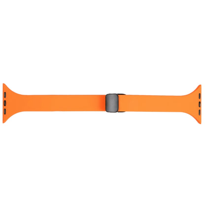 For Apple Watch 4 44mm Magnetic Buckle Slim Silicone Watch Band(Orange) - Watch Bands by PMC Jewellery | Online Shopping South Africa | PMC Jewellery