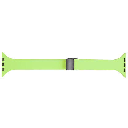 For Apple Watch 2 38mm Magnetic Buckle Slim Silicone Watch Band(Green) - Watch Bands by PMC Jewellery | Online Shopping South Africa | PMC Jewellery