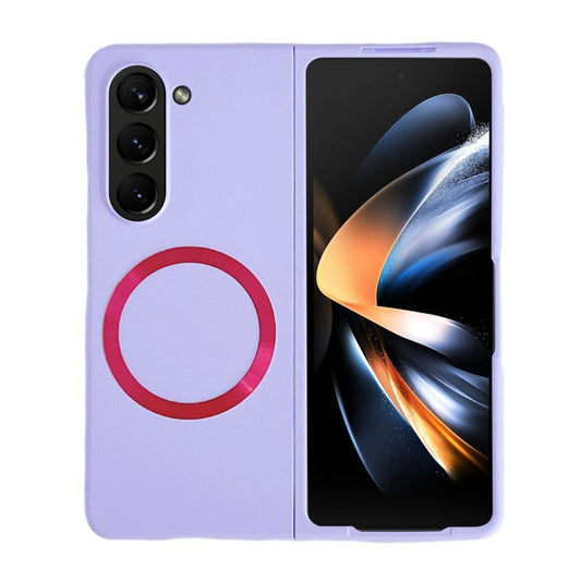 For Samsung Galaxy Z Fold5 Skin Feel Magsafe Magnetic Shockproof PC Phone Case(Purple) - Galaxy Z Fold5 Cases by PMC Jewellery | Online Shopping South Africa | PMC Jewellery