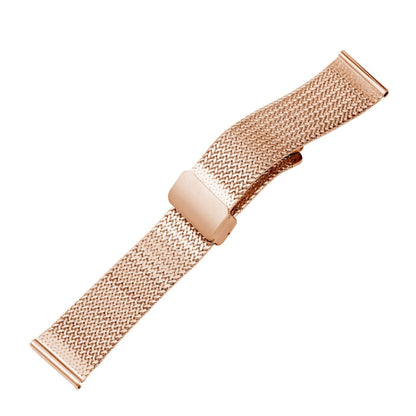 For Apple Watch 5 40mm Magnetic Buckle Herringbone Mesh Metal Watch Band(Rose Gold) - Watch Bands by PMC Jewellery | Online Shopping South Africa | PMC Jewellery