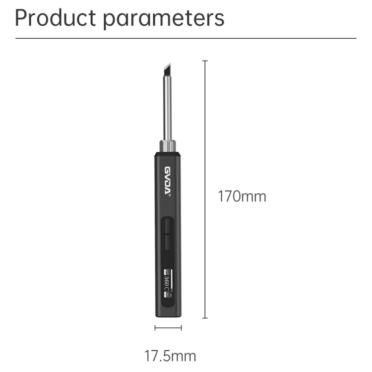 GVDA GD300 Intelligent Internal Heating Digital Display Constant Temperature Maintenance Electric Soldering Iron with 4 Tips - free shipping - PMC TechLife - Order now!
