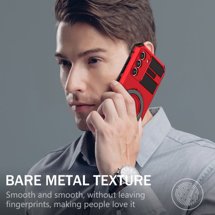 For Samsung Galaxy S21 FE 5G MagSafe Magnetic Holder Phone Case(Red) - free shipping - PMC TechLife - Order now!