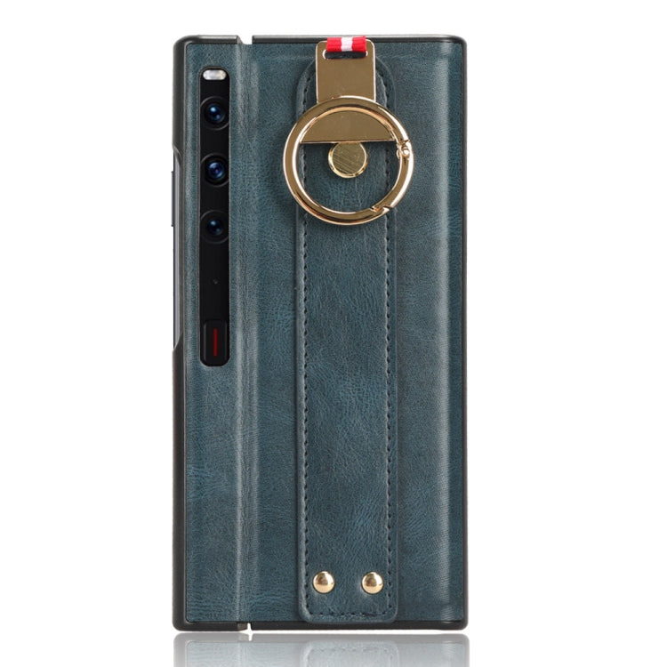 For Huawei Mate Xs 2 Wristband Leather Back Phone Case(Blue) - free shipping - PMC TechLife - Order now!