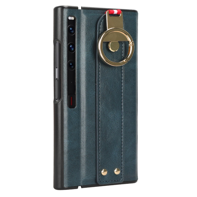 For Huawei Mate Xs 2 Wristband Leather Back Phone Case(Blue) - free shipping - PMC TechLife - Order now!