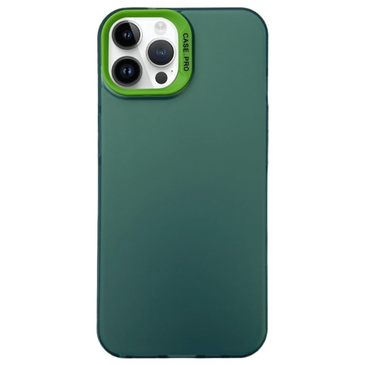 For iPhone 12 Pro Semi Transparent Frosted PC Phone Case(Green) - iPhone 12 / 12 Pro Cases by PMC Jewellery | Online Shopping South Africa | PMC Jewellery