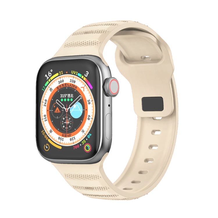 For Apple Watch SE 40mm Dot Texture Fluororubber Watch Band(Starlight) - Watch Bands by PMC TechLife | Online Shopping South Africa | PMC TechLife