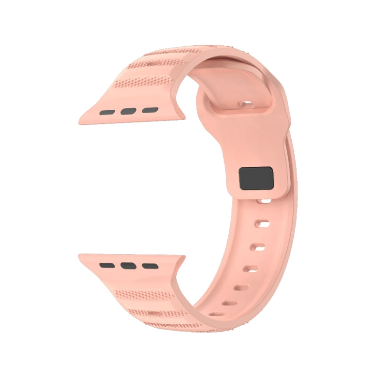 For Apple Watch 6 40mm Dot Texture Fluororubber Watch Band(Nebula Pink) - Watch Bands by PMC TechLife | Online Shopping South Africa | PMC TechLife