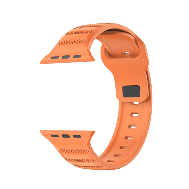 For Apple Watch 5 40mm Dot Texture Fluororubber Watch Band(Orange) - Watch Bands by PMC TechLife | Online Shopping South Africa | PMC TechLife