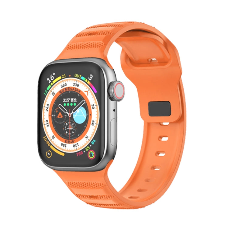 For Apple Watch 3 38mm Dot Texture Fluororubber Watch Band(Orange) - Watch Bands by PMC TechLife | Online Shopping South Africa | PMC TechLife