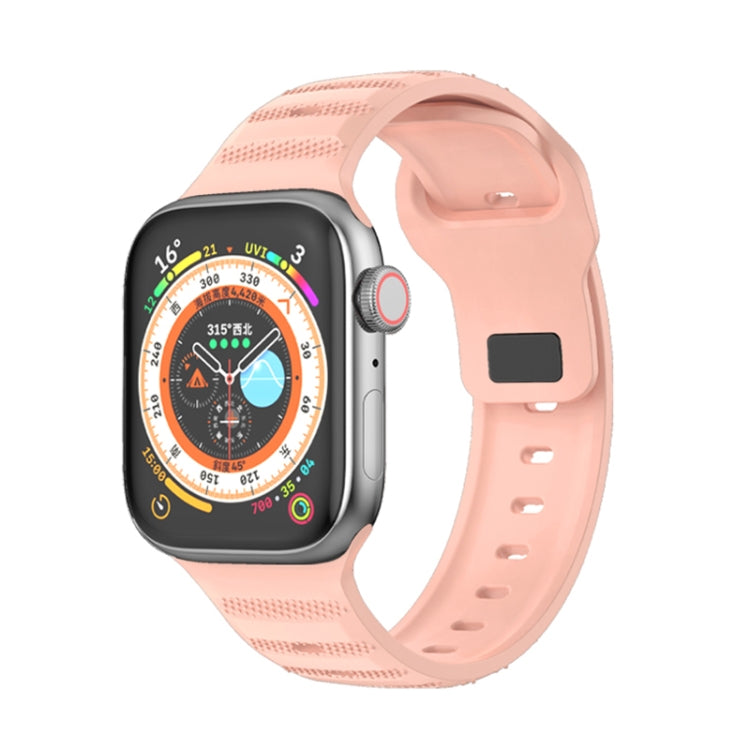 For Apple Watch 38mm Dot Texture Fluororubber Watch Band(Nebula Pink) - Watch Bands by PMC Jewellery | Online Shopping South Africa | PMC Jewellery