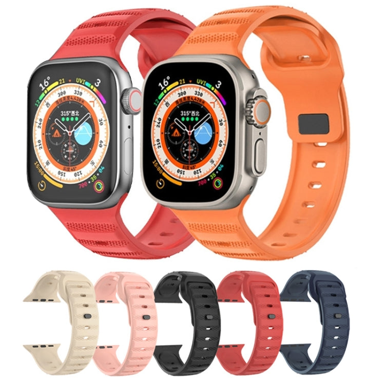 For Apple Watch SE 40mm Dot Texture Fluororubber Watch Band(Starlight) - Watch Bands by PMC TechLife | Online Shopping South Africa | PMC TechLife