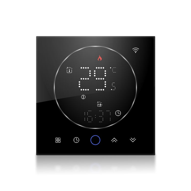 BHT-008GBL 95-240V AC 16A Smart Home Electric Heating LED Thermostat Without WiFi(Black) - Thermostat & Thermometer by PMC Jewellery | Online Shopping South Africa | PMC Jewellery