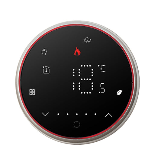 BHT-6001GBL 95-240V AC 16A Smart Round Thermostat Electric Heating LED Thermostat Without WiFi(Black) - Thermostat & Thermometer by PMC Jewellery | Online Shopping South Africa | PMC Jewellery
