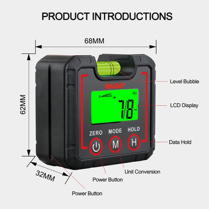 GVDA GD450M Digital Protractor 360 Degree High Precision Measuring Instrument - Laser Rangefinder by GVDA | Online Shopping South Africa | PMC Jewellery | Buy Now Pay Later Mobicred