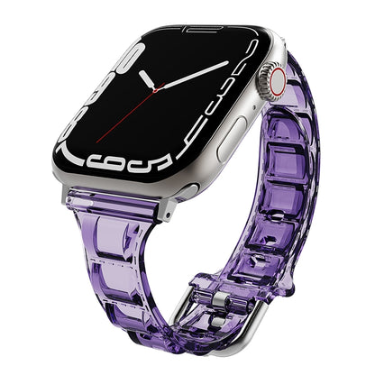 For Apple Watch 6 40mm Cube Airbag Clear TPU Watch Band(Pink) - Watch Bands by PMC Jewellery | Online Shopping South Africa | PMC Jewellery