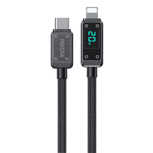 WK WDC-08 PD 20W USB-C/Type-C to 8 Pin Digital Display Data Cable, Length: 1m(Black) - 2 in 1 Cable by WK | Online Shopping South Africa | PMC Jewellery | Buy Now Pay Later Mobicred