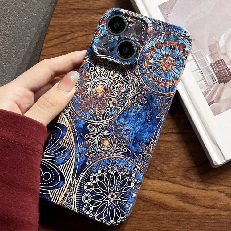 For iPhone 14 Painted Pattern Precise Hole PC Phone Case(Abstract Flower) - iPhone 14 Cases by PMC TechLife | Online Shopping South Africa | PMC TechLife