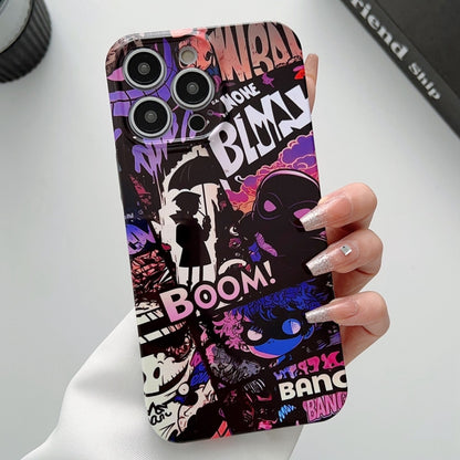 For iPhone 14 Pro Max Painted Pattern Precise Hole PC Phone Case(Comics Umbrella Boy) - iPhone 14 Pro Max Cases by PMC Jewellery | Online Shopping South Africa | PMC Jewellery