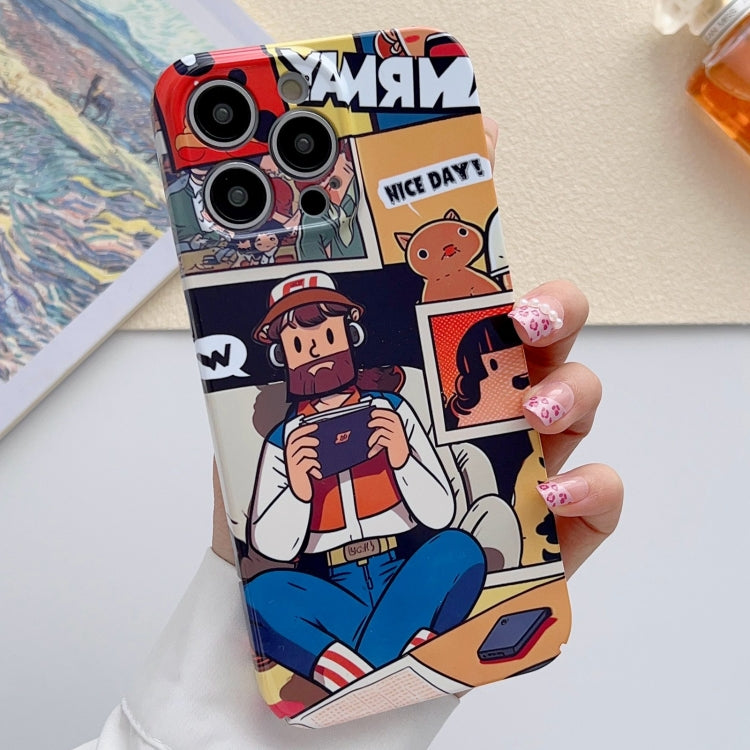 For iPhone 13 Pro Painted Pattern Precise Hole PC Phone Case(Vacationer) - iPhone 13 Pro Cases by PMC TechLife | Online Shopping South Africa | PMC TechLife