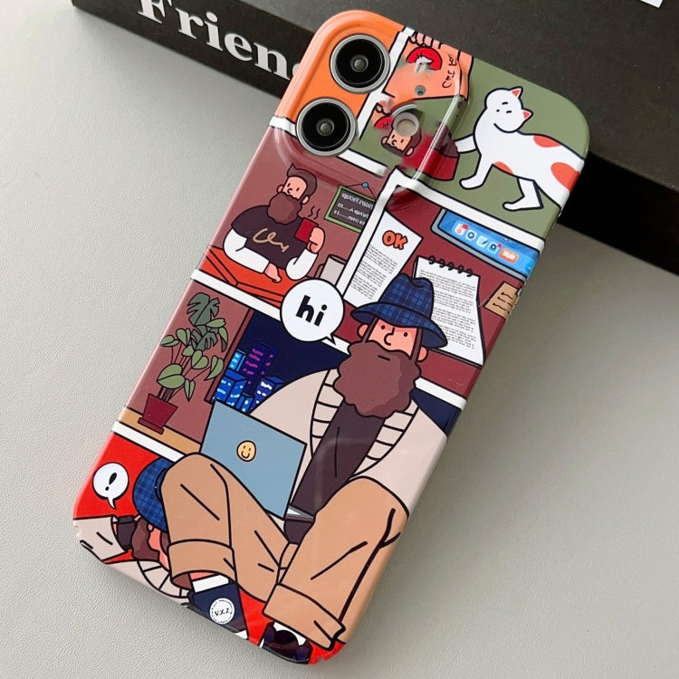 For iPhone 11 Painted Pattern Precise Hole PC Phone Case(Holiday Uncle) - iPhone 11 Cases by PMC TechLife | Online Shopping South Africa | PMC TechLife